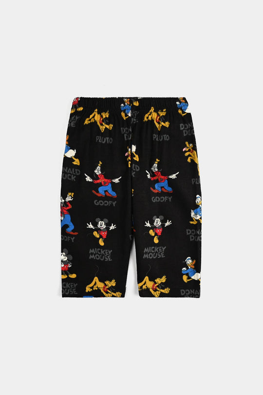 Infant Boys Flannel Night Suit-BLACK