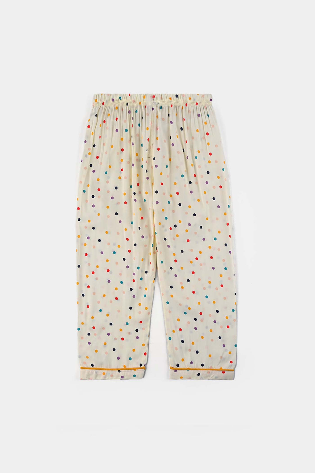 Girls Viscose Woven Night Suit-Multi Polka - Multi