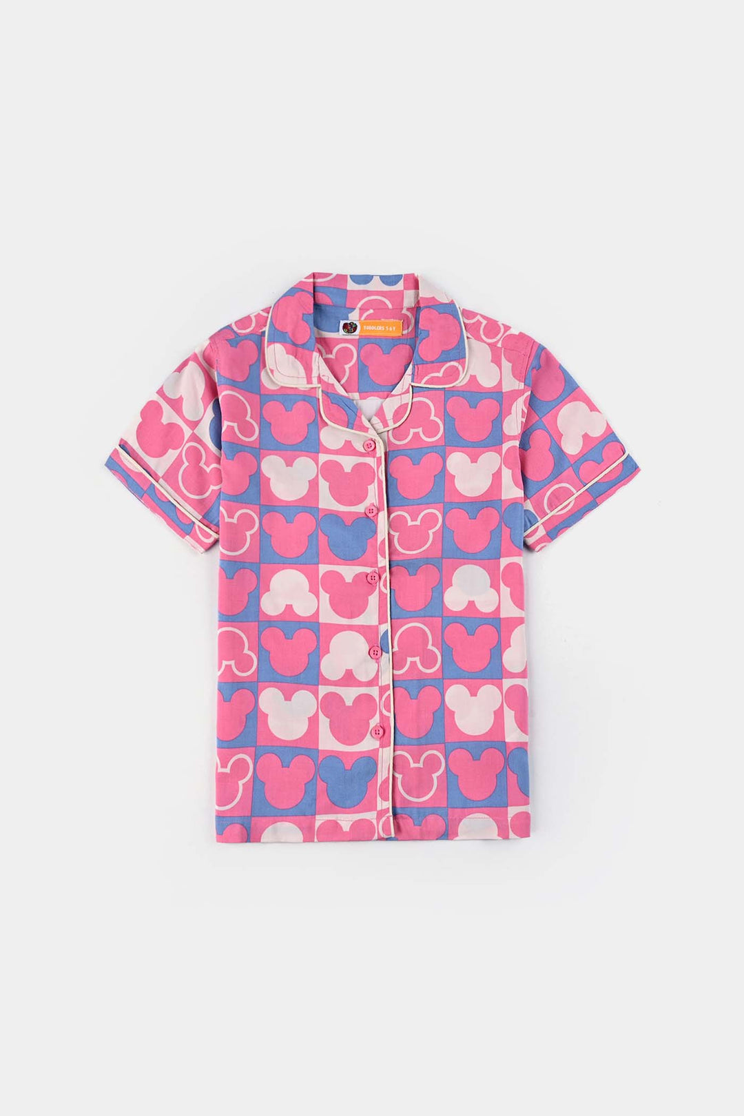 Girls Viscose Woven Night Suit- Multi