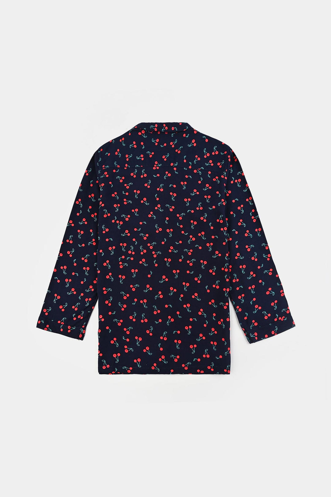 Girls Viscose Night Suit-Cherry-Blue