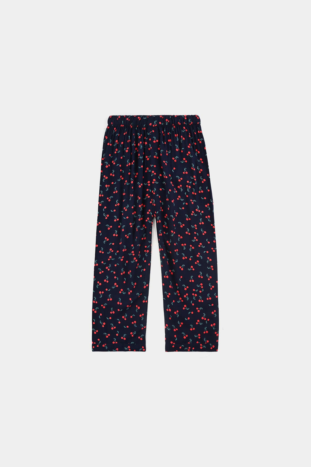 Girls Viscose Night Suit-Cherry-Blue