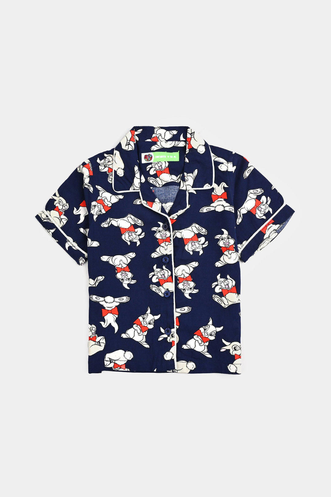 Infant Girls Viscose Night Suit - Blue