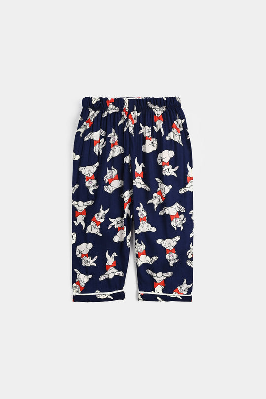 Infant Girls Viscose Night Suit - Blue