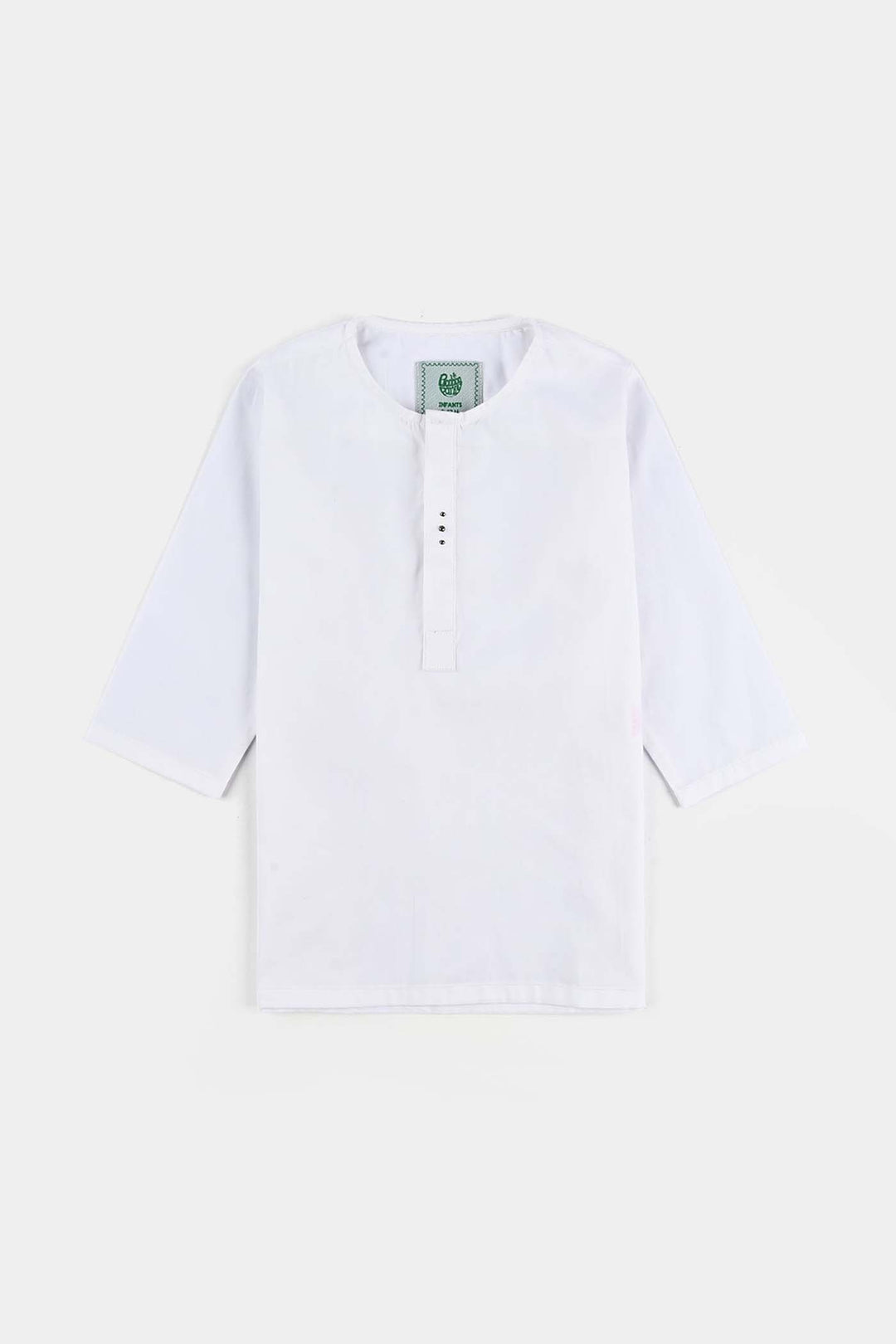 Infant Boys 3 Cotton Poplin Piece Suit (Azadi)-WHITE