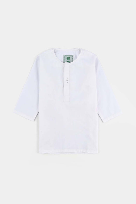 Infant Boys 3 Cotton Poplin Piece Suit (Azadi)-WHITE