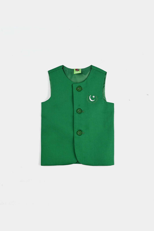 Infant Boys 3 Cotton Poplin Piece Suit (Azadi)-WHITE