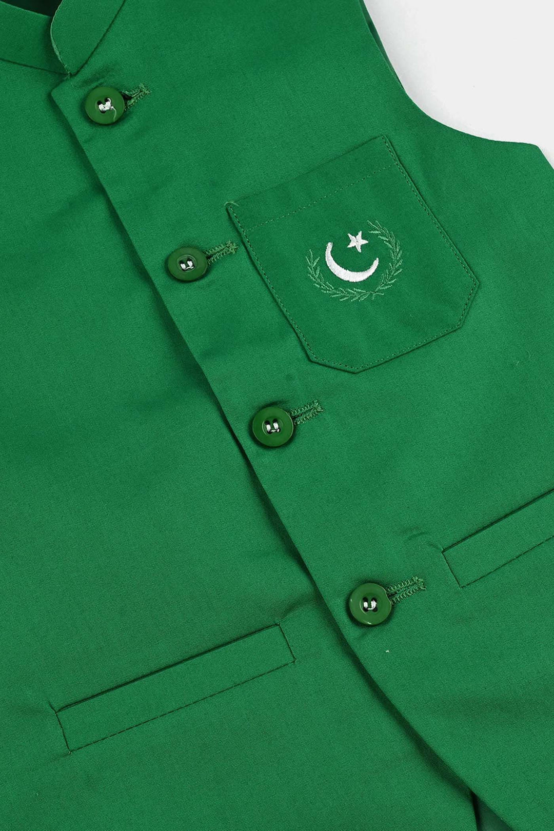 Boys 3 Cotton Poplin Piece Suit (Azadi)-WHITE