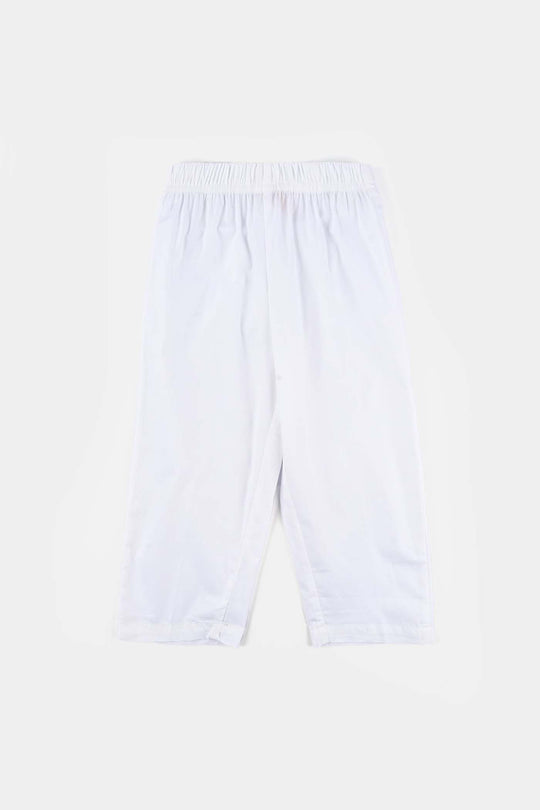 Boys 3 Cotton Poplin Piece Suit (Azadi)-WHITE