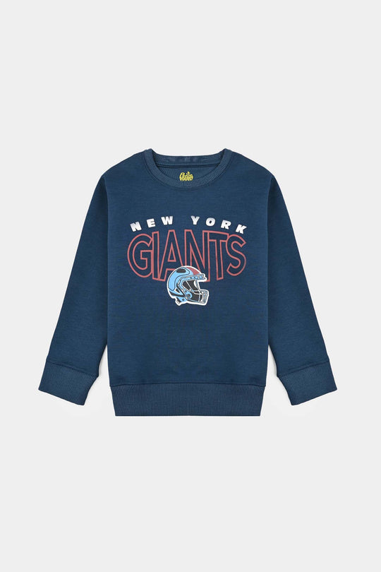 Boys Cotton Interlock 2 Piece GIANTS-Blue