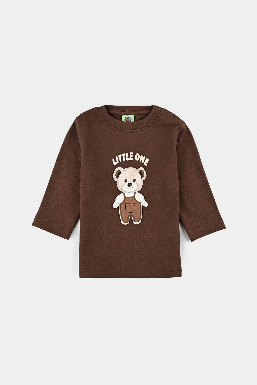 Infant Boys Cotton Interlock Suit Little One-BROWN