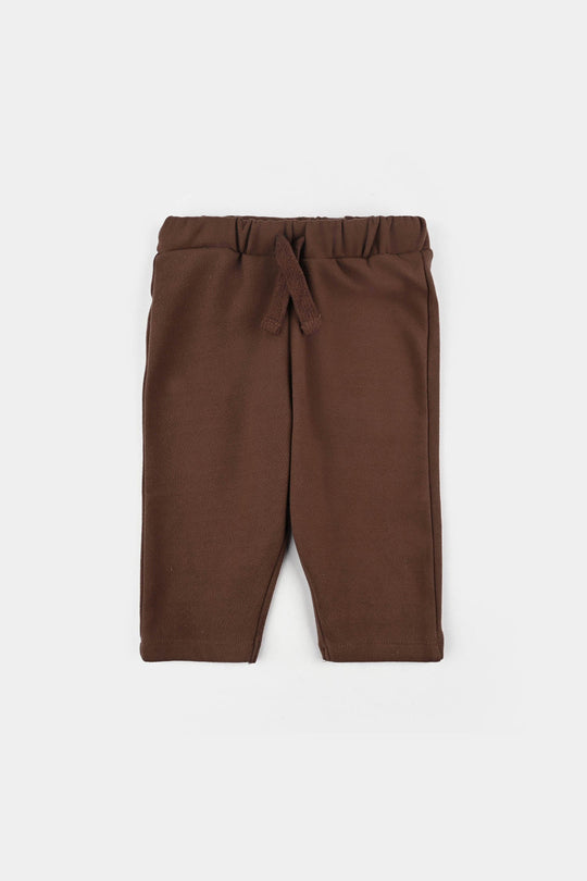 Infant Boys Cotton Interlock Suit Little One-BROWN