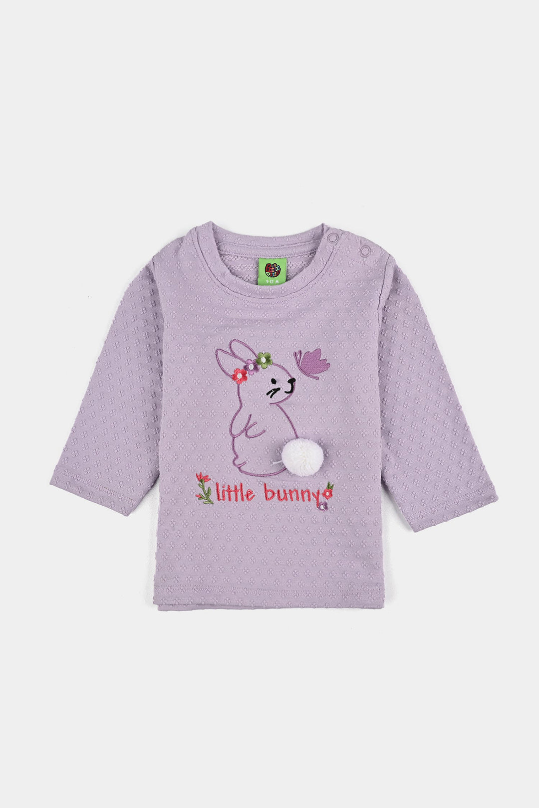 Infant Girls Jacquard Suit BUNNY-Purple