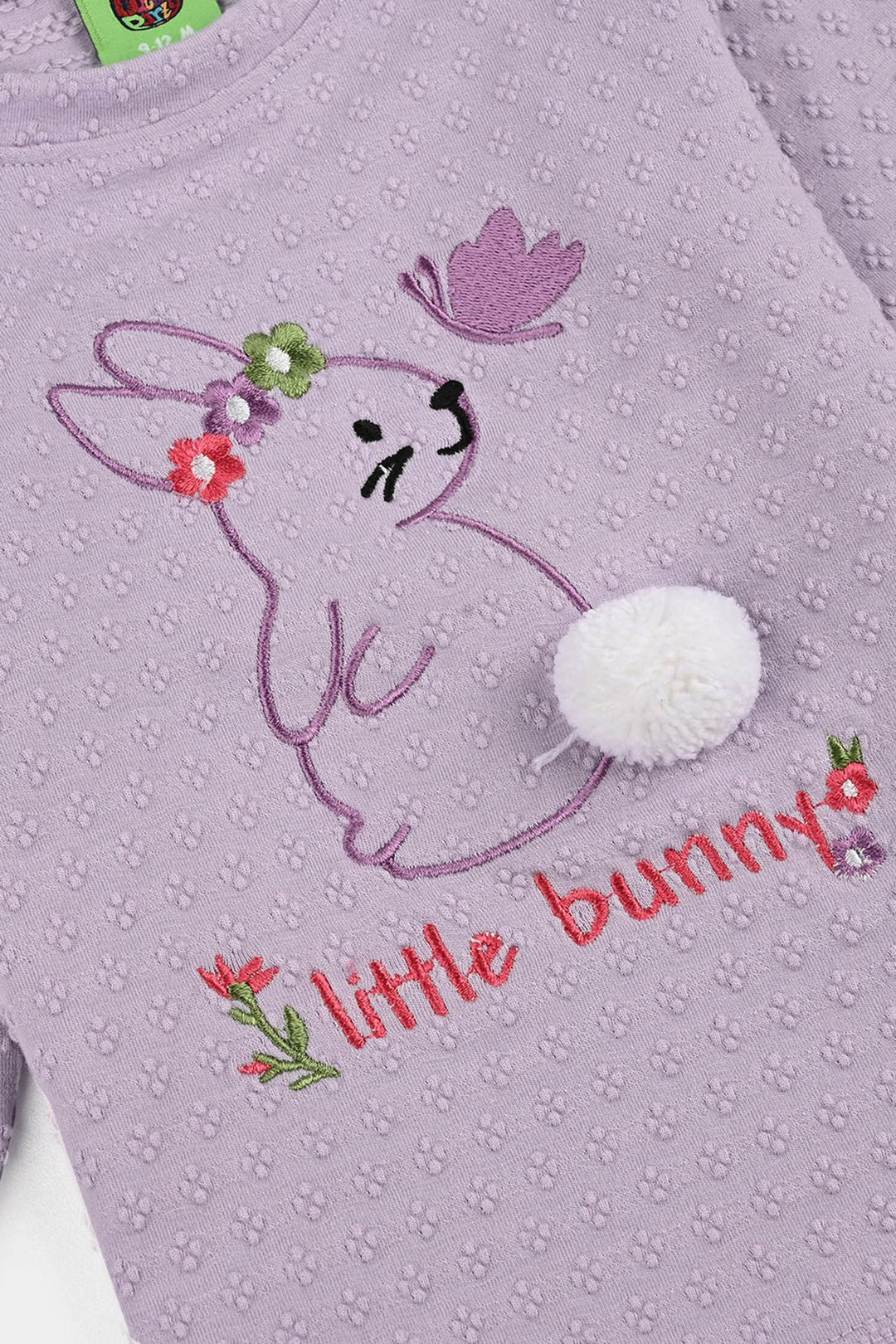Infant Girls Jacquard Suit BUNNY-Purple
