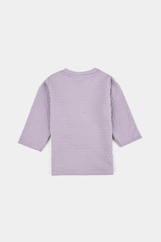 Infant Girls Jacquard Suit BUNNY-Purple