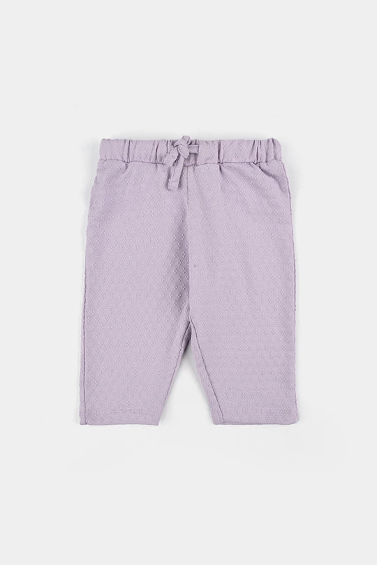 Infant Girls Jacquard Suit BUNNY-Purple