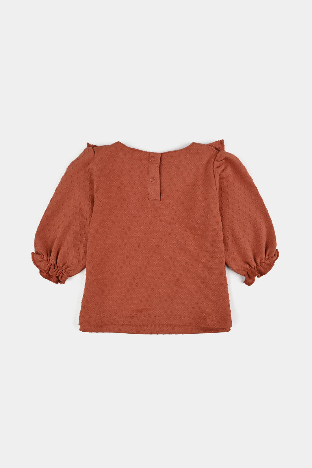 Infant Girls Jacquard Suit FLOWERS-Rust