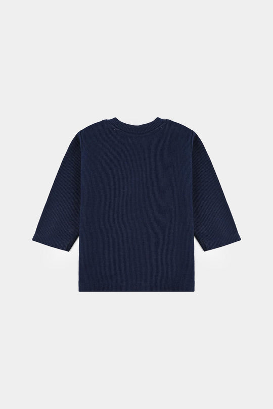 Infant Boys Thermal Suit-Navy Blue