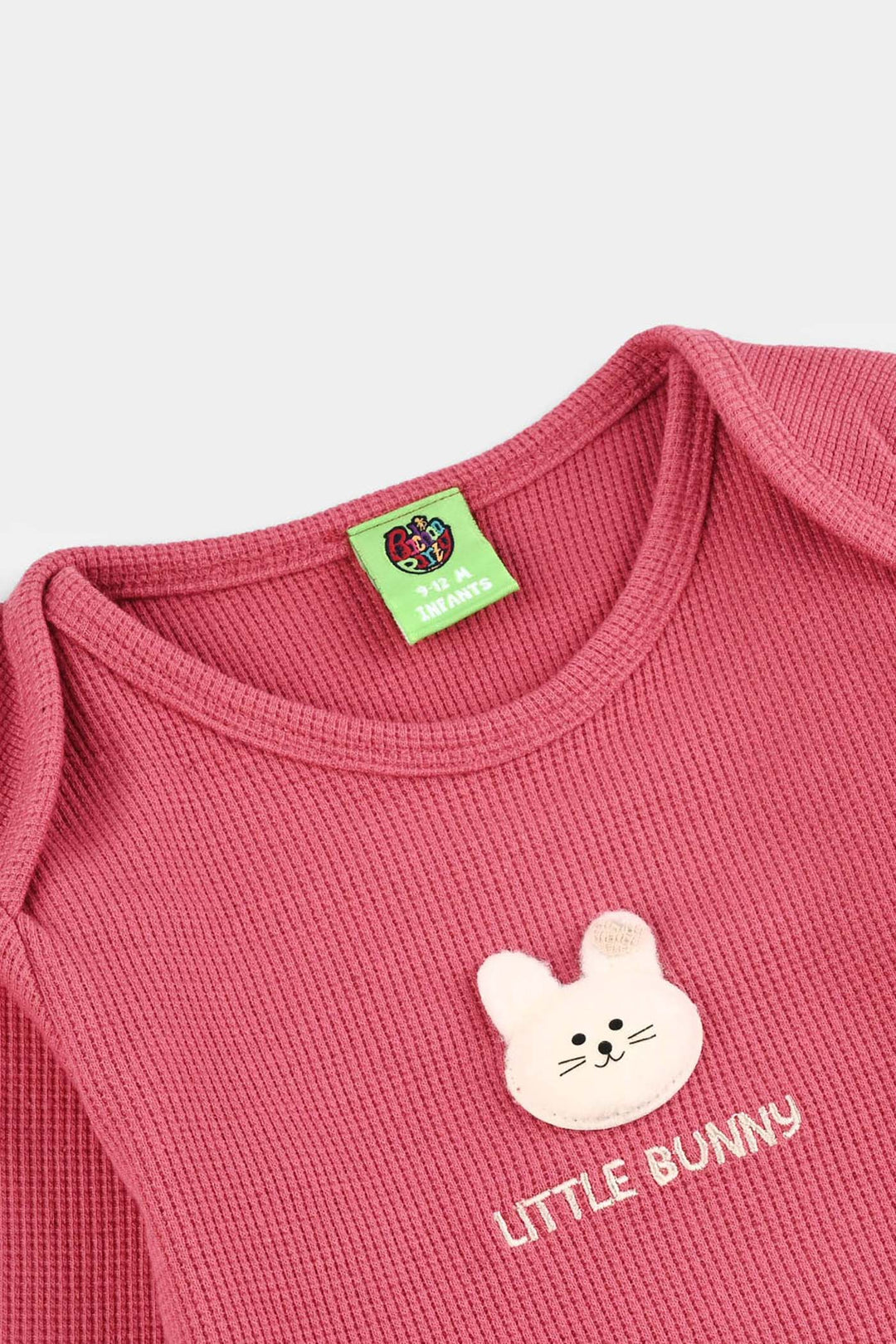 Infant Girls Thermal F/S Romper SLATE ROSE