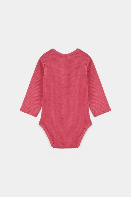 Infant Girls Thermal F/S Romper SLATE ROSE