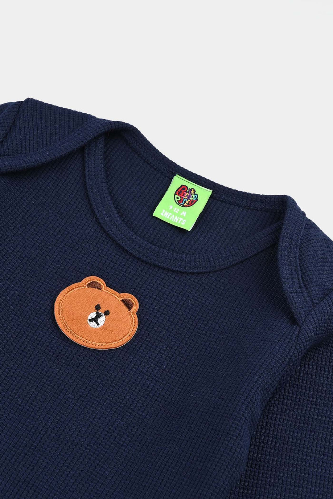 Infant Girls Thermal F/S Romper BASIC-NAVY