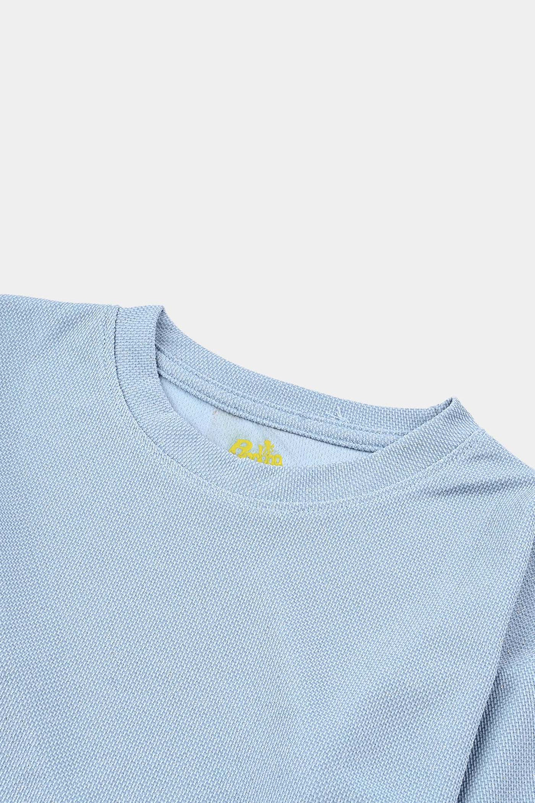 Girls Jacquard T-Shirt F/S BLUE LUREX - Blue