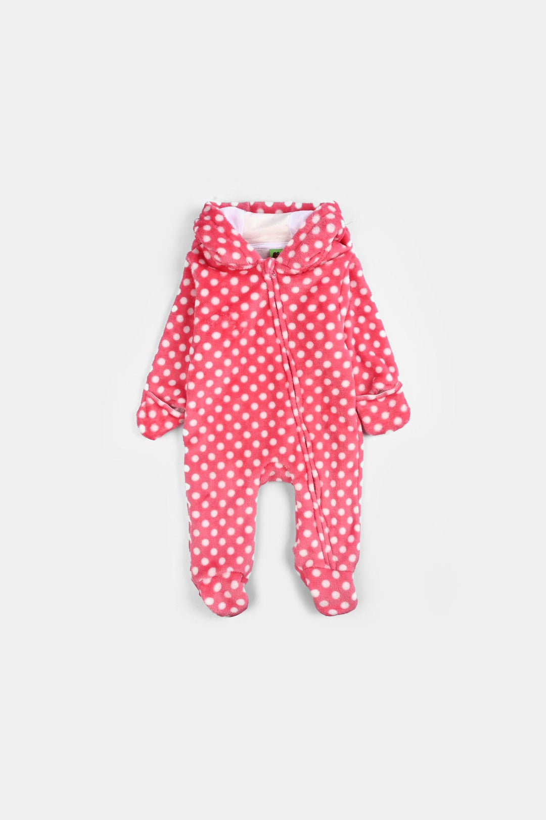 Infant Boys Sherpa Romper POLKA PLAY-Pink