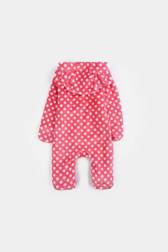 Infant Boys Sherpa Romper POLKA PLAY-Pink