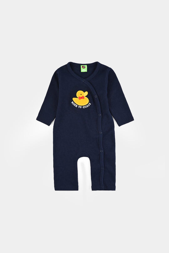 Infant Girls Thermal Romper BUNNY-NAVY