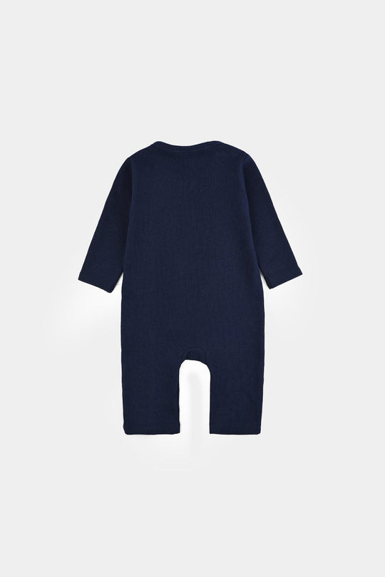 Infant Girls Thermal Romper BUNNY-NAVY