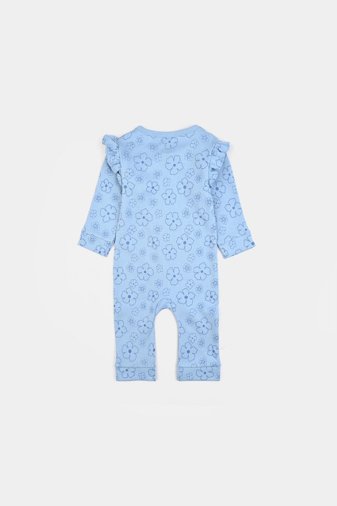 Infant Girls Cotton Interlock Romper STITCH-Blue