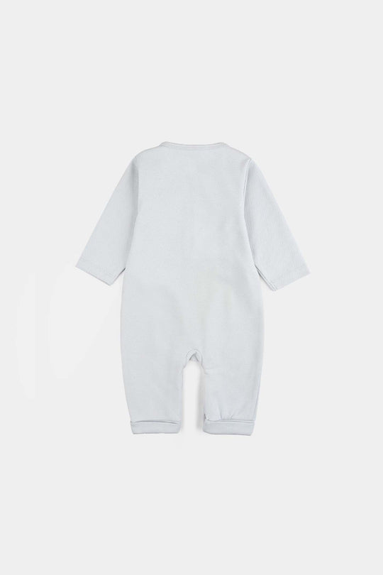 Infant Girls Jacquard Romper DEAR BEAR-BLUE