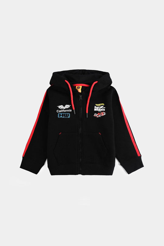 Boys Fleece Jacket (Hot Wheels) - Black