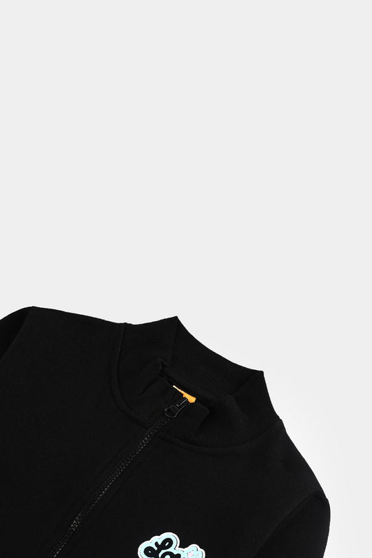 Girls Fleece Jacket LOVE YOURSELF-BLACK