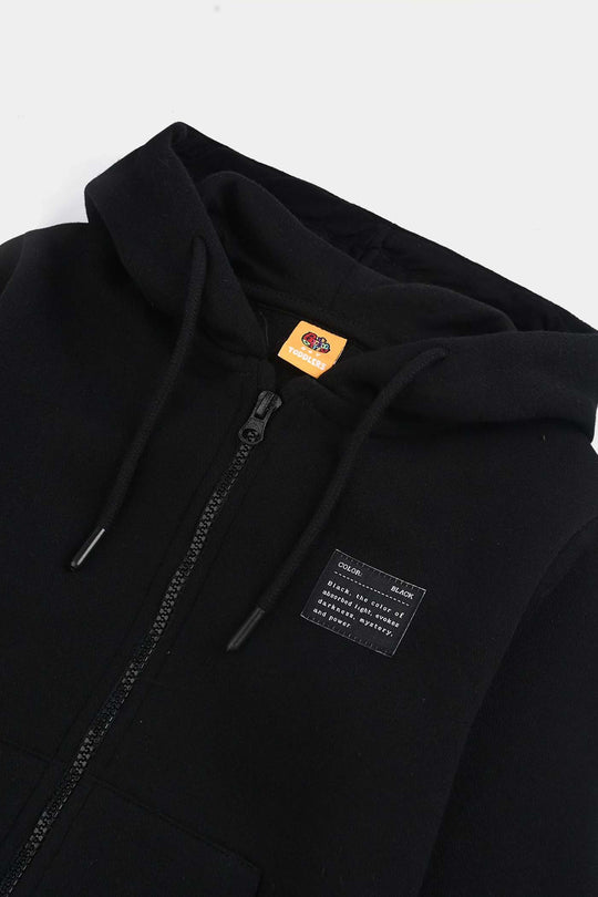 Girls Fleece Jacket Solid - Black