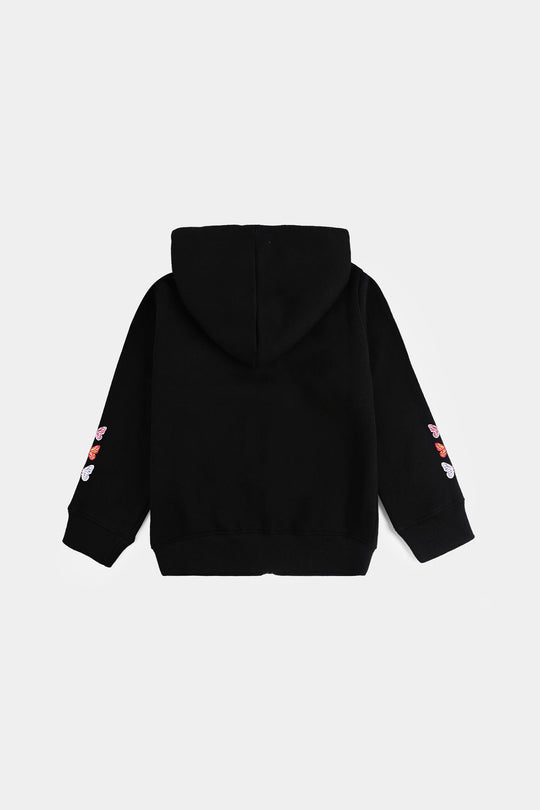 Girls Fleece Jacket LOVING-BLACK