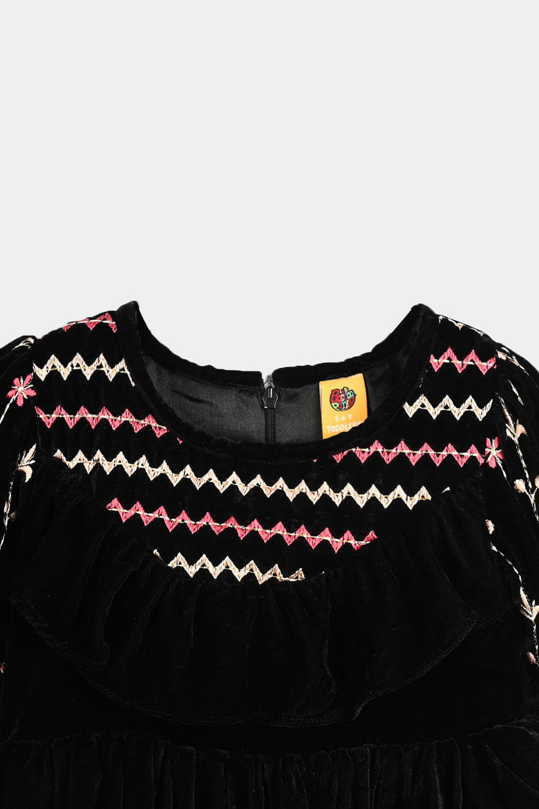 Girls Velvet Fancy Frock-Grace-BLACK