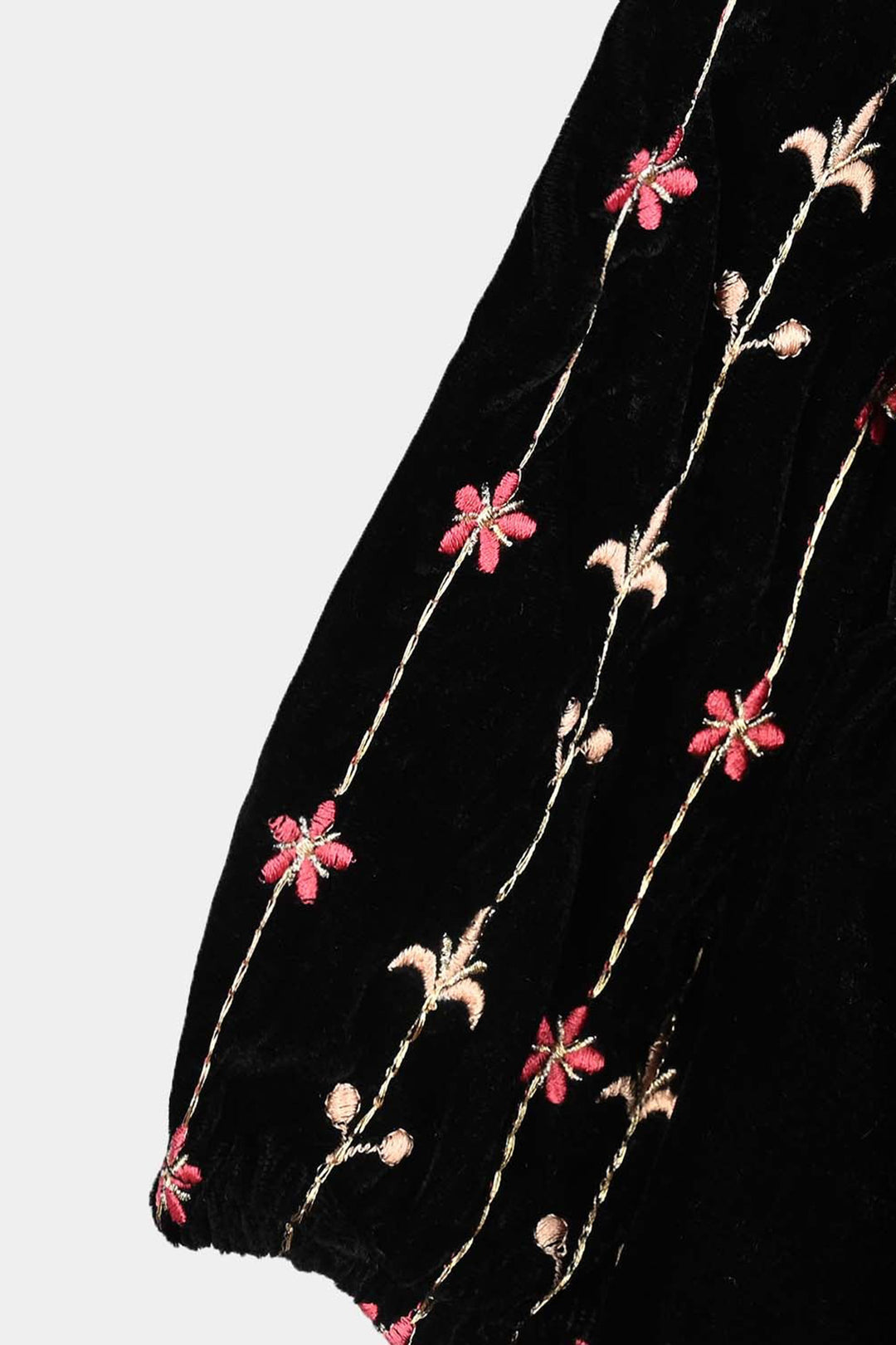 Girls Velvet Fancy Frock-Grace-BLACK