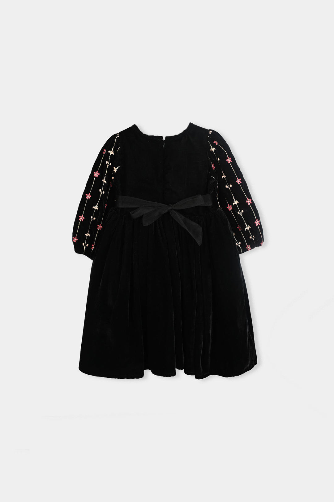 Girls Velvet Fancy Frock-Grace-BLACK