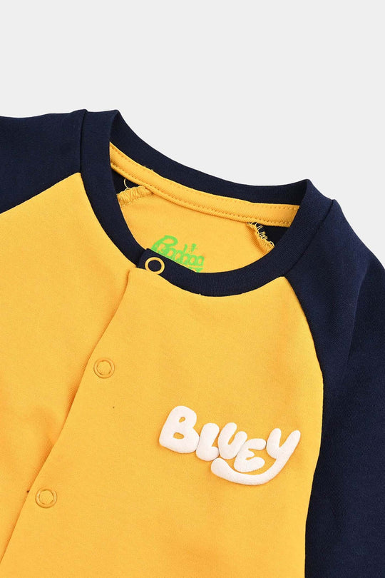 Infant Boys Cotton Interlock Romper - Yellow