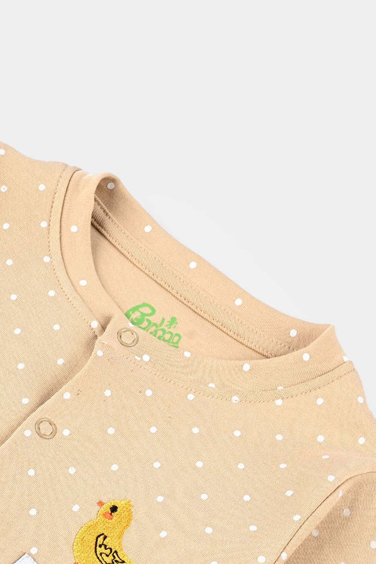 Infant Boys Cotton Interlock Romper LITTLE DUCKLING