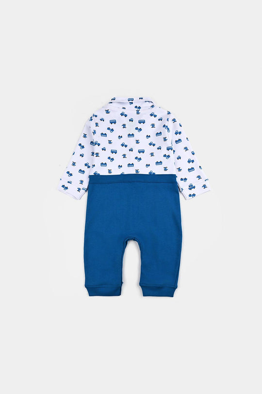 Infant Boys Cotton Interlock Romper MINI MILES