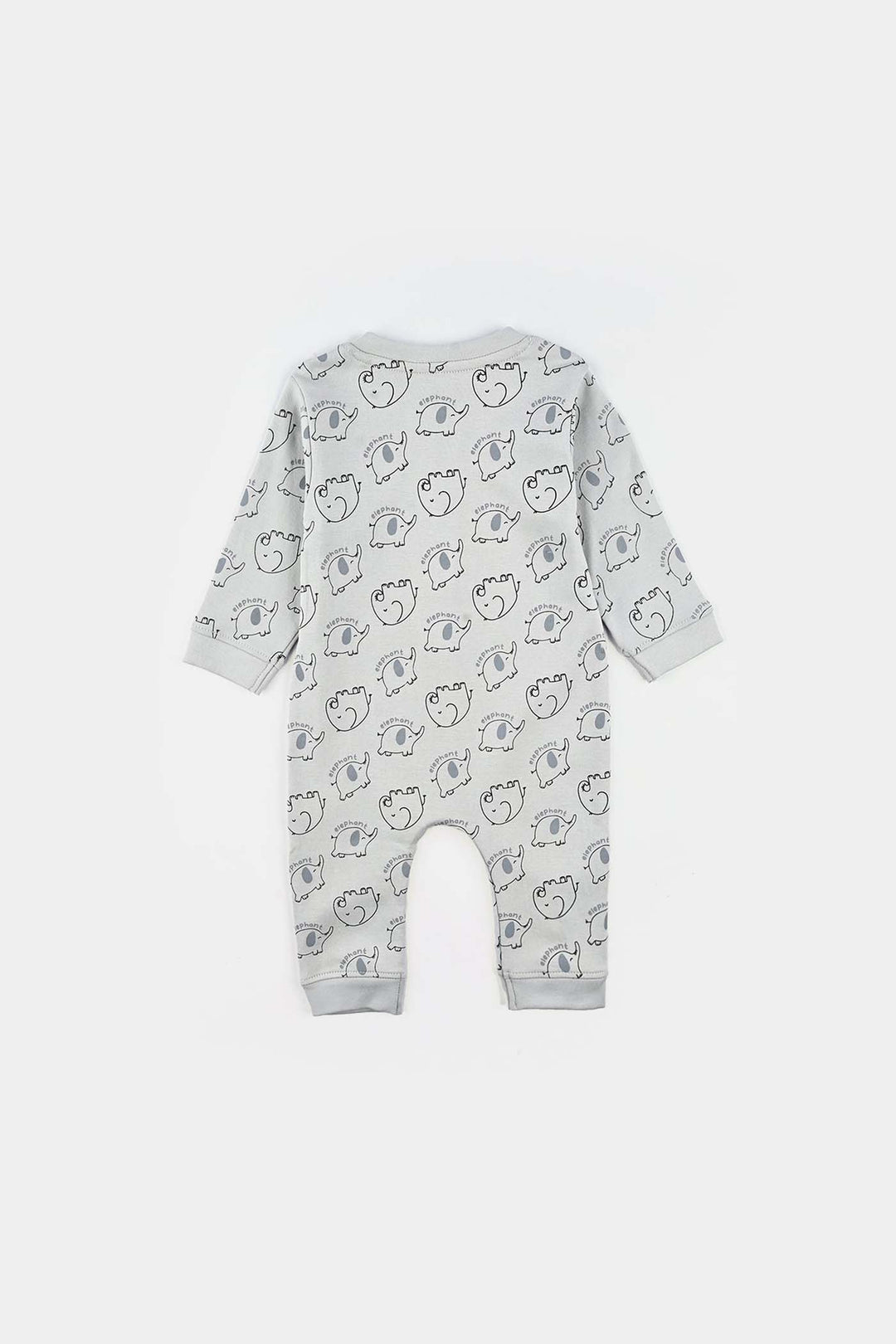 Infant Boys Cotton Interlock Romper Elephant