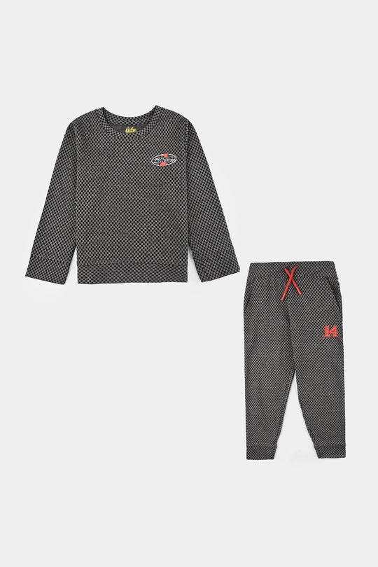 Boys Jacquard 2 Piece - GREY