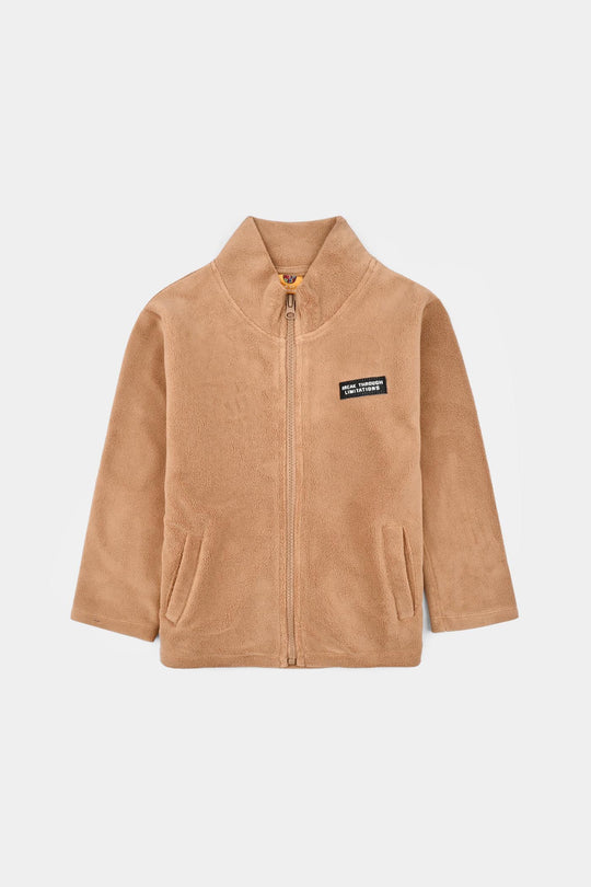 Boys Fleece Jacket BREAK THROUGH LIMITATION-BROWN