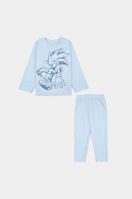 Boys Poly Cotton Jersey Night Wear-BLUE