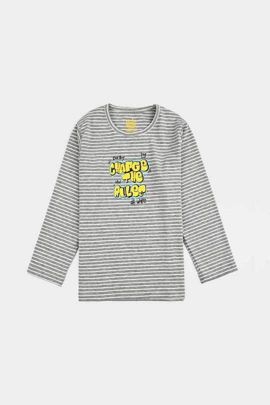Boys Jersey/Terry T-Shirt F/S Change The Rule-GREY