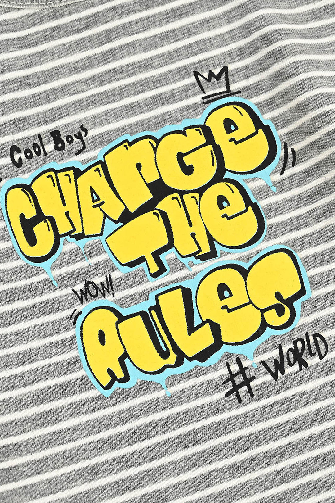 Boys Jersey/Terry T-Shirt F/S Change The Rule-GREY