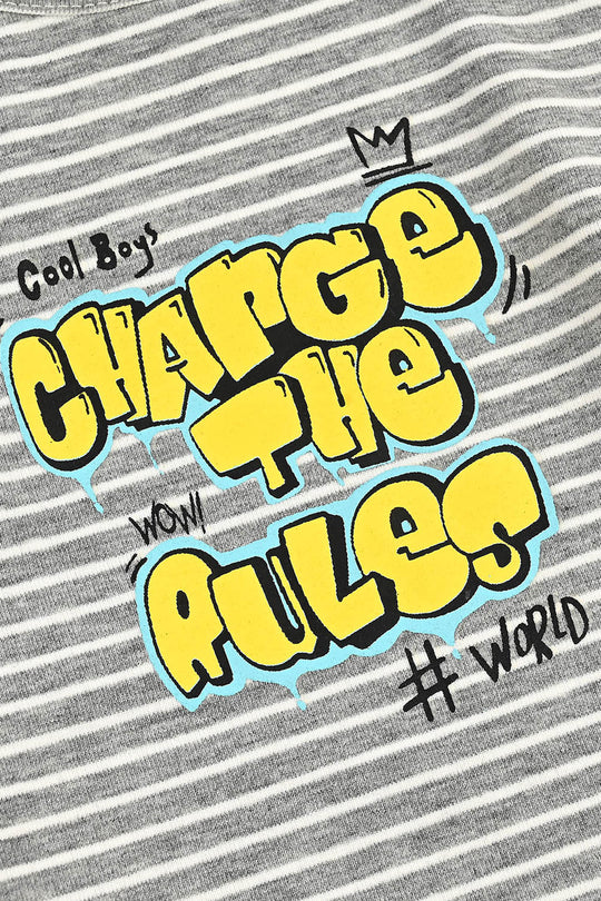 Boys Jersey/Terry T-Shirt F/S Change The Rule-GREY
