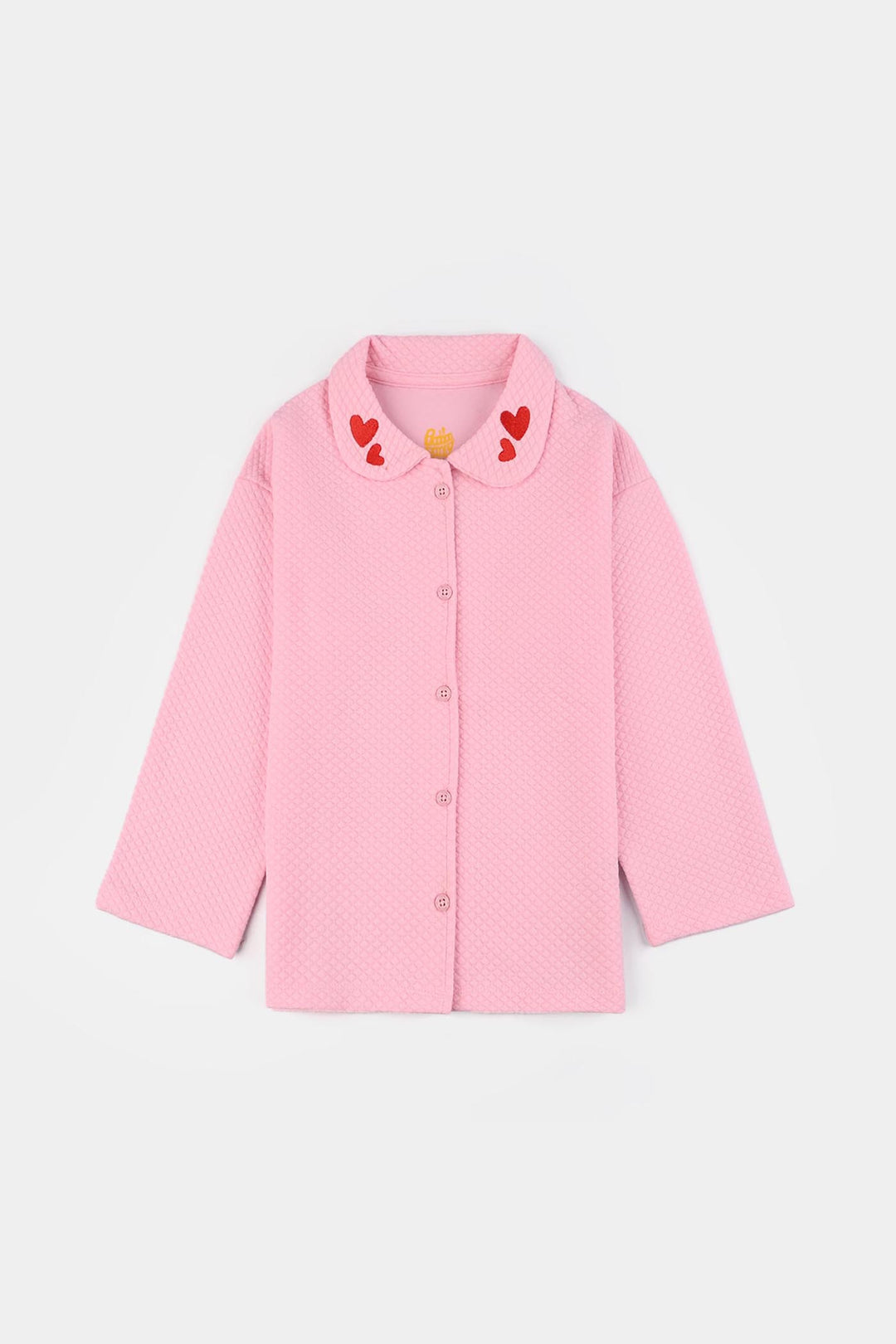 Girls Quilted 2 Piece HEARTS-Pink