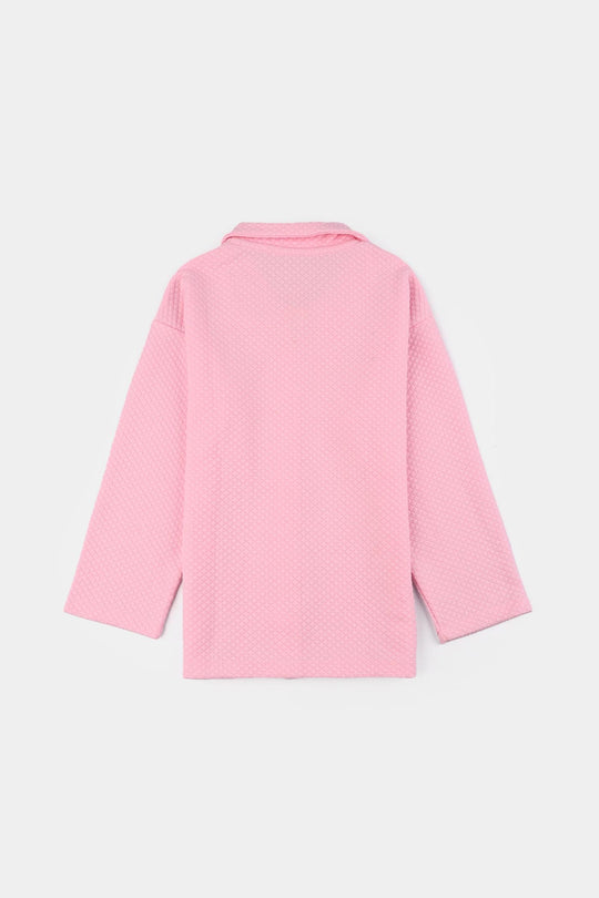 Girls Quilted 2 Piece HEARTS-Pink